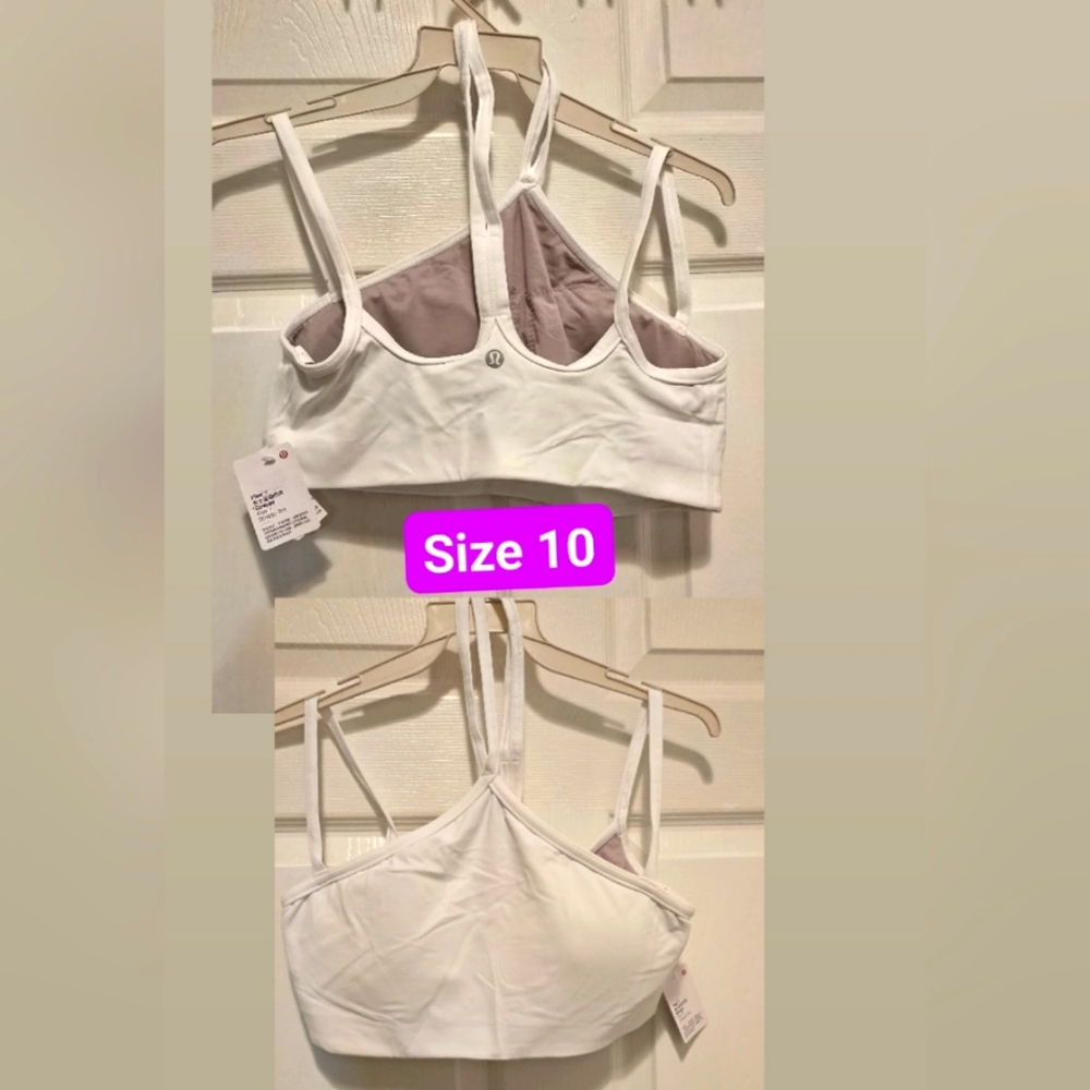Lululemon White Strappy Sports Bra